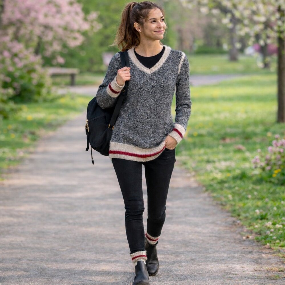 ROOTS - Cabin classic long fitting sweater - size XS